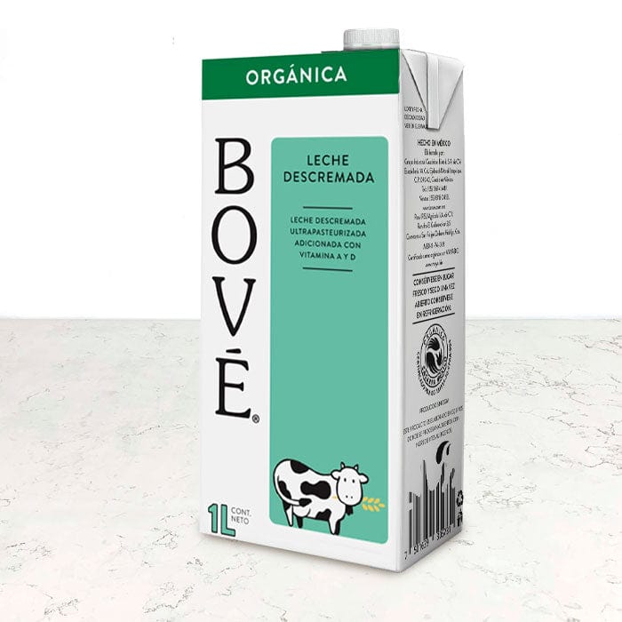 Leche orgánica light descremada 1lt Bové